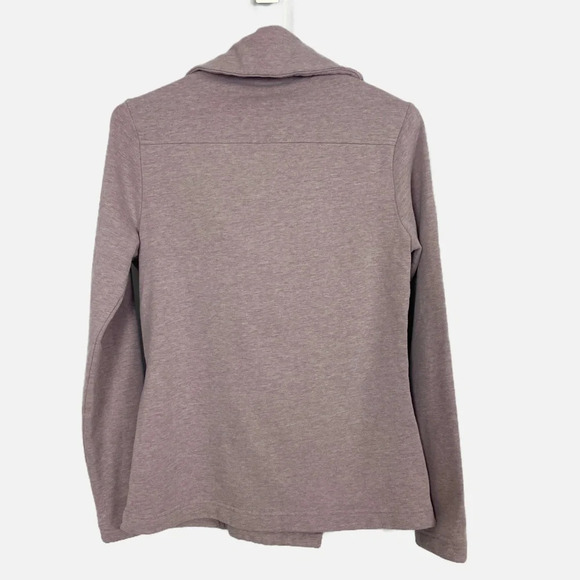 Columbia Women’s Full zip Asymmetrical  Sweater Jacket Heathered Mauve Small - Picture 2 of 9